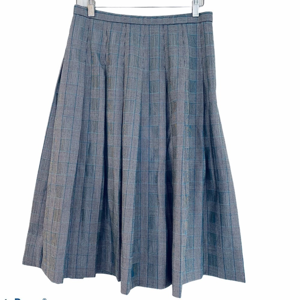 Pendleton Houndstooth 100% Wool Pleated Skirt Siz… - image 4